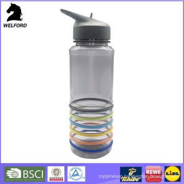 Sports Water Bottle with Thin Silicone Band